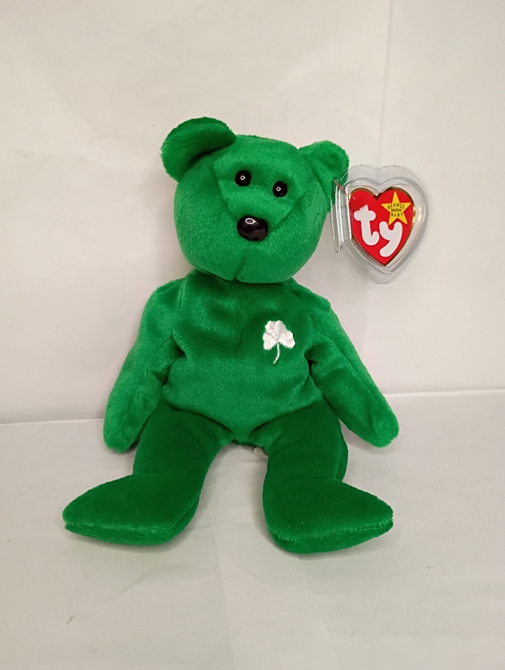 Ty Green Shamrock Bear Plush